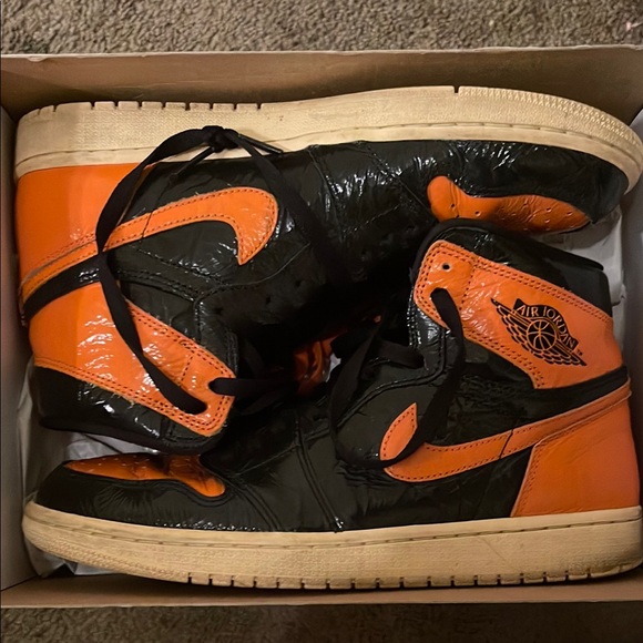 Nike Air Jordan Sneakers - Black and Orange